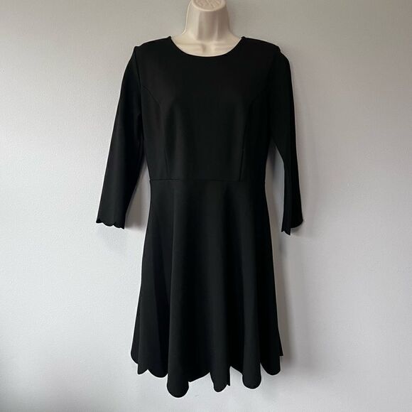 Lulu’s Cumulonimbus Cloud Scalloped Hem Skater Dress Size L - Picture 1 of 9